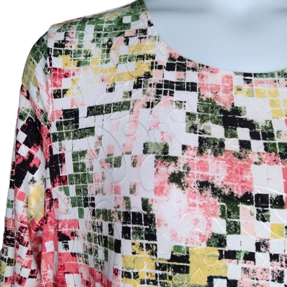 JM Collection Top Colorful Textured XXL - Picture 4 of 8